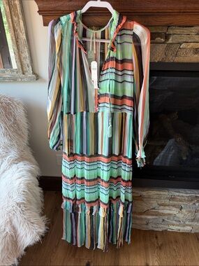 NWT Anthropology maxi multicolored dress XL